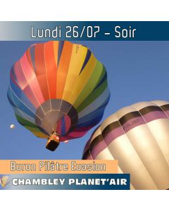 Billet de vol en montgolfière - Mondial Chambley 2021 - Vol du 26/07/2021soir